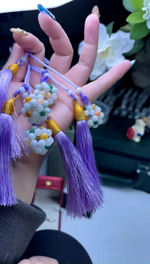 【闪购商品】翡翠流苏未镶嵌绣球多样性发一件