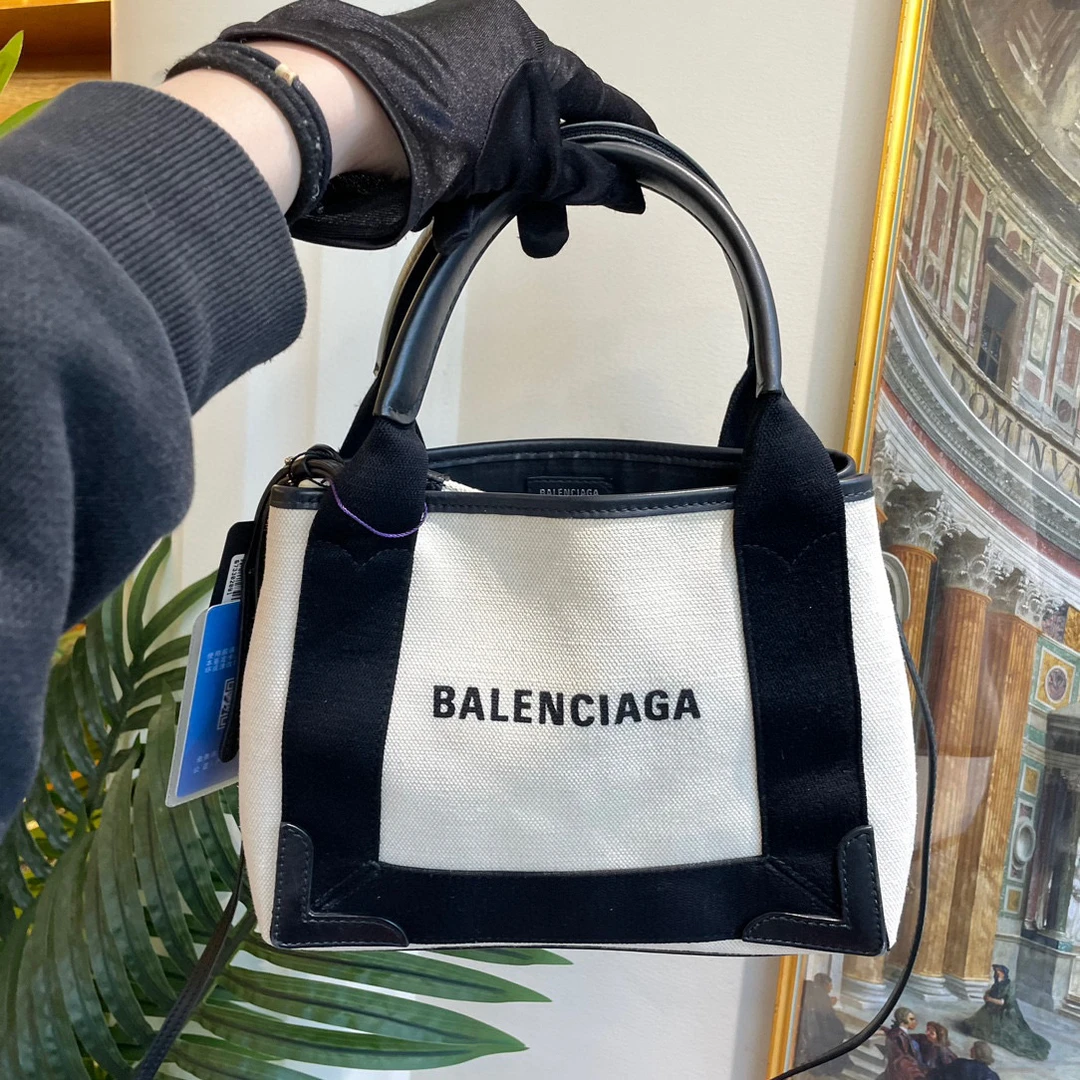 95新 Balenciaga/巴黎世家 御古屋/09564/小号navy斜挎包 子母