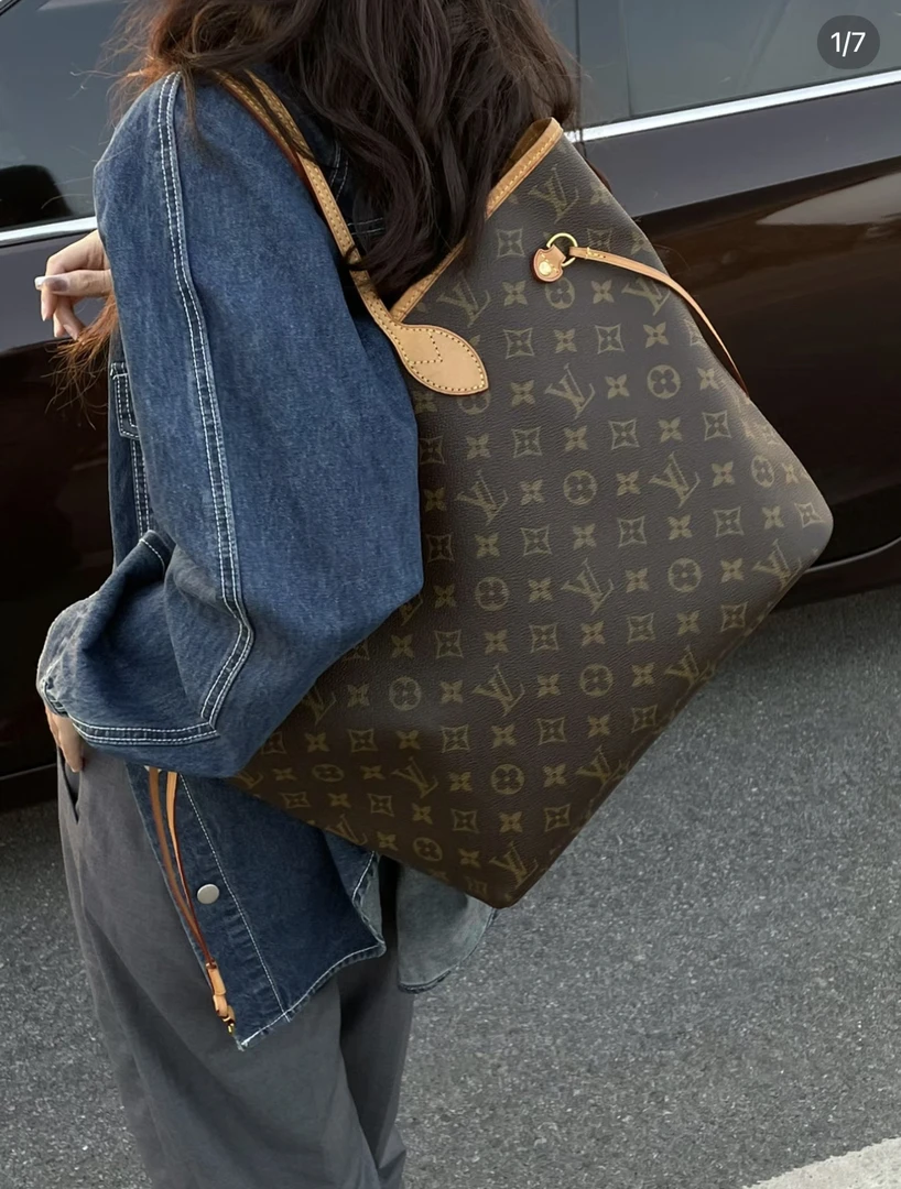 95新 LouisVuitton/路易威登 御古屋/97045/中号nf 15年 刻字
