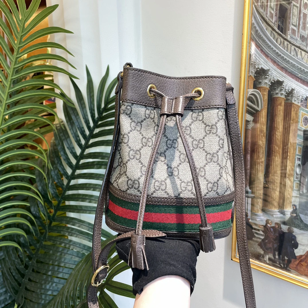 95新 GUCCI/古驰 御古屋/12138/op抽绳水桶