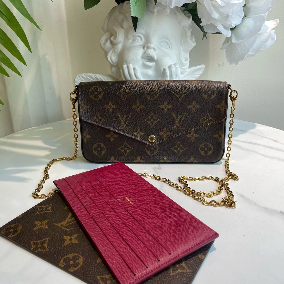 95新 LouisVuitton/路易威登 御古屋/31499/老花三合一 17年