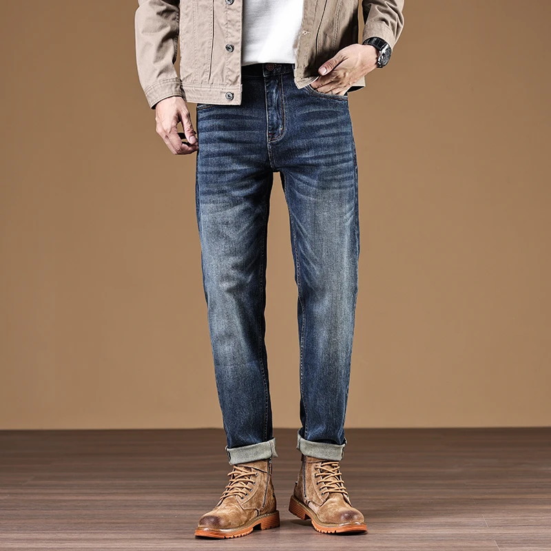 赤耳丹宁！养牛必备！收藏级男士全棉酵素石墨水洗工艺小直筒牛仔裤