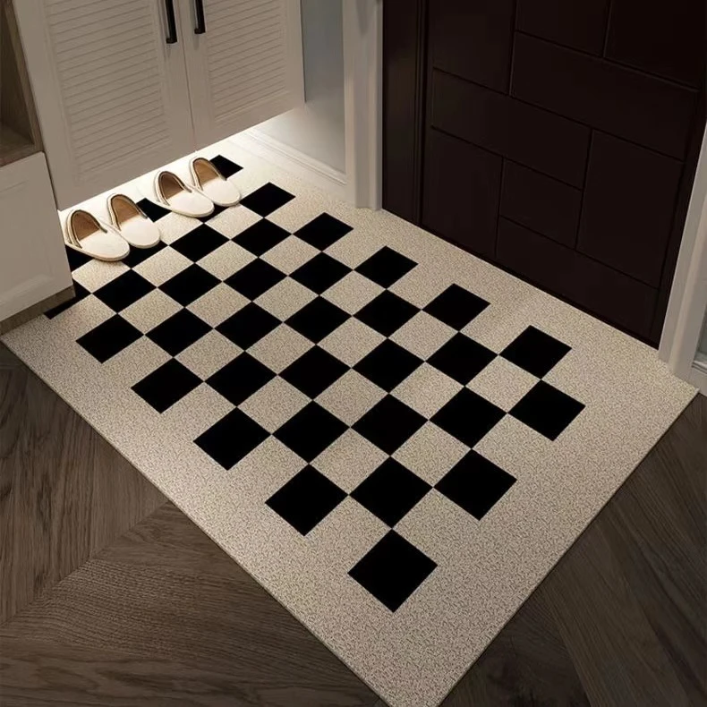 网红丝圈入户门玄关卧室卫生间门垫地垫脚垫防水免洗家用耐脏简约