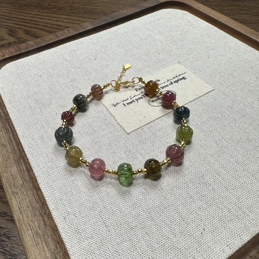 ananstudio  （碧玺）南瓜手链项链 多样性发货