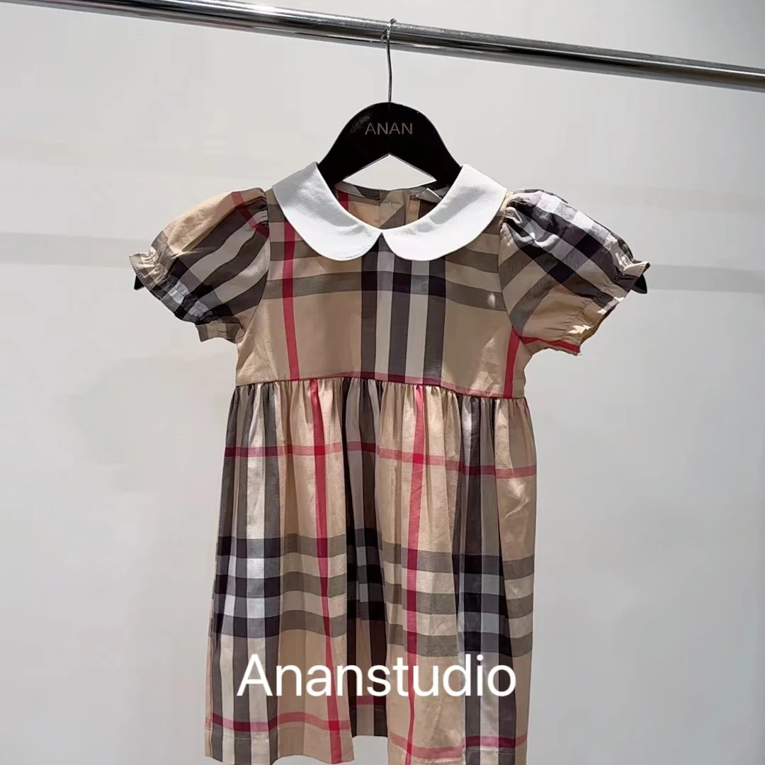 anan童装女童英伦格子连衣裙TZntqz250318001