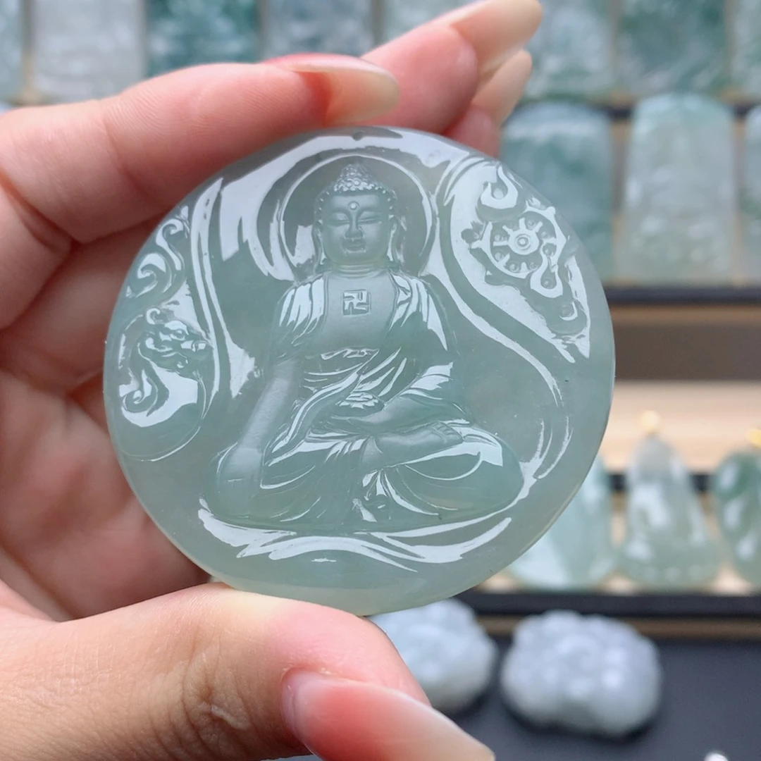 翡翠颈饰未镶嵌阿弥陀佛