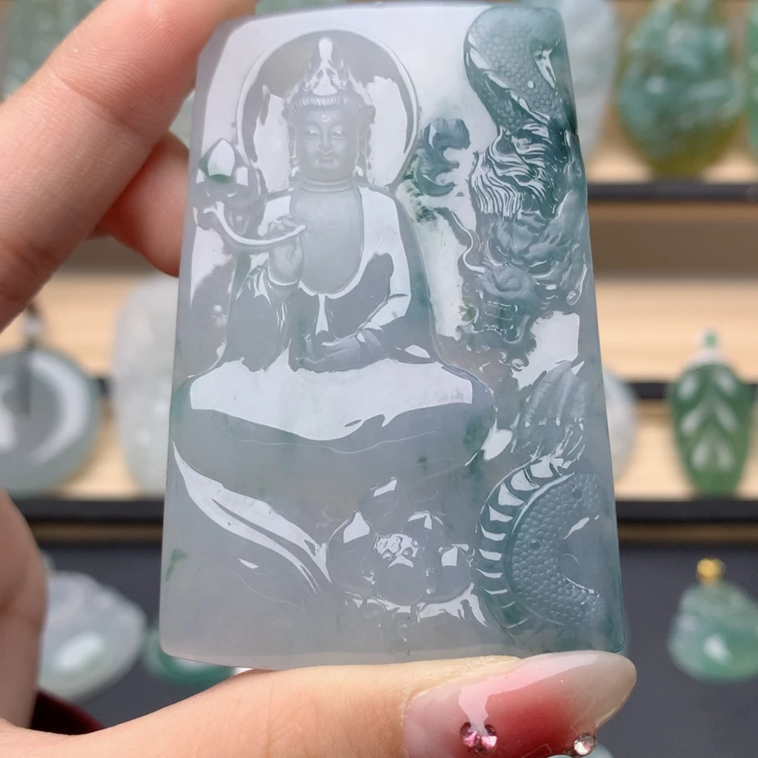 翡翠颈饰未镶嵌?****?素衣观音