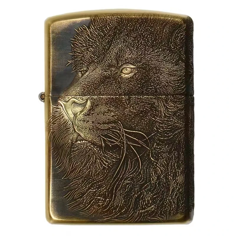 雄狮   鬼王老师  铜盔甲打火机