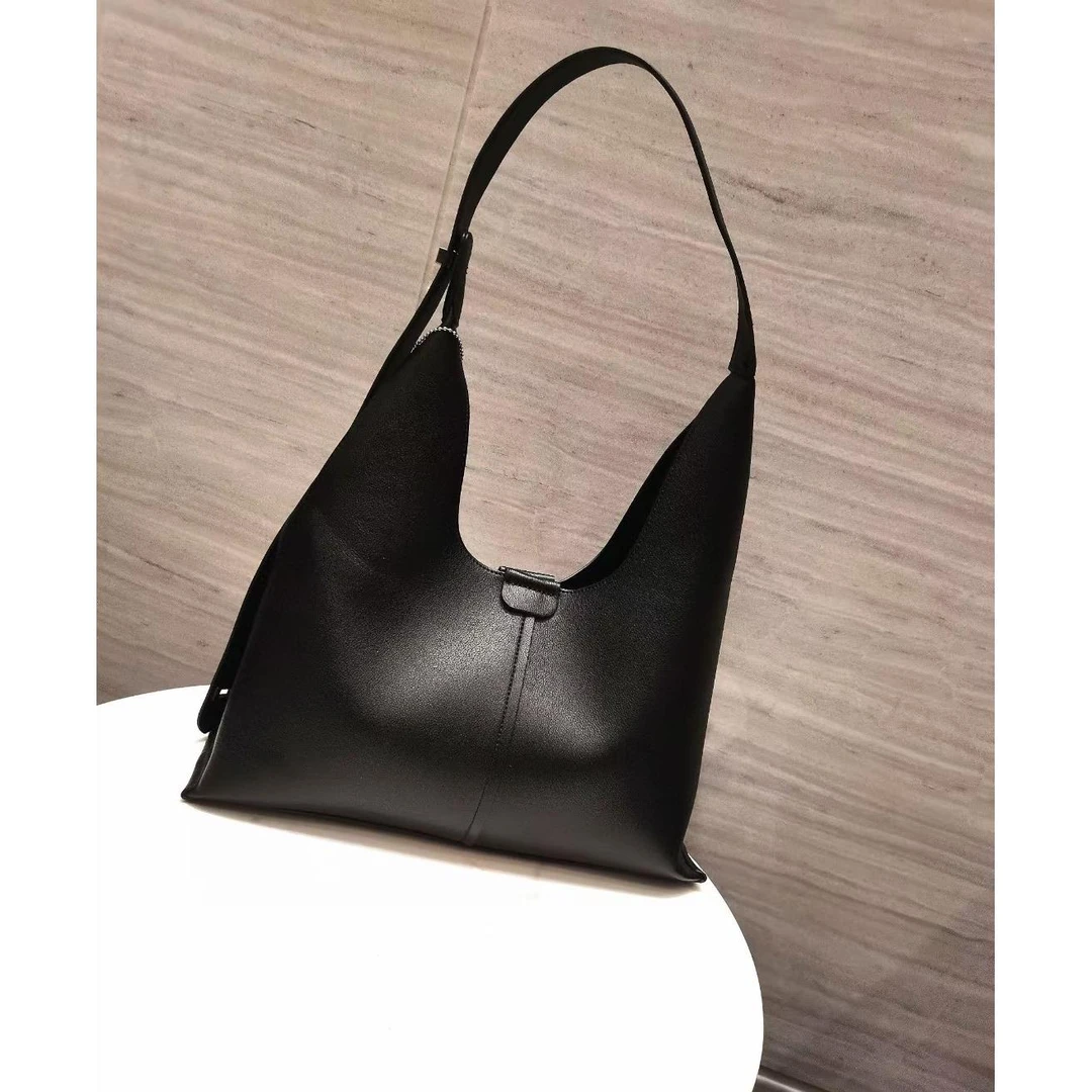 大′容量新款通勤单肩斜挎腋下包软皮纯色托持包极简子母包