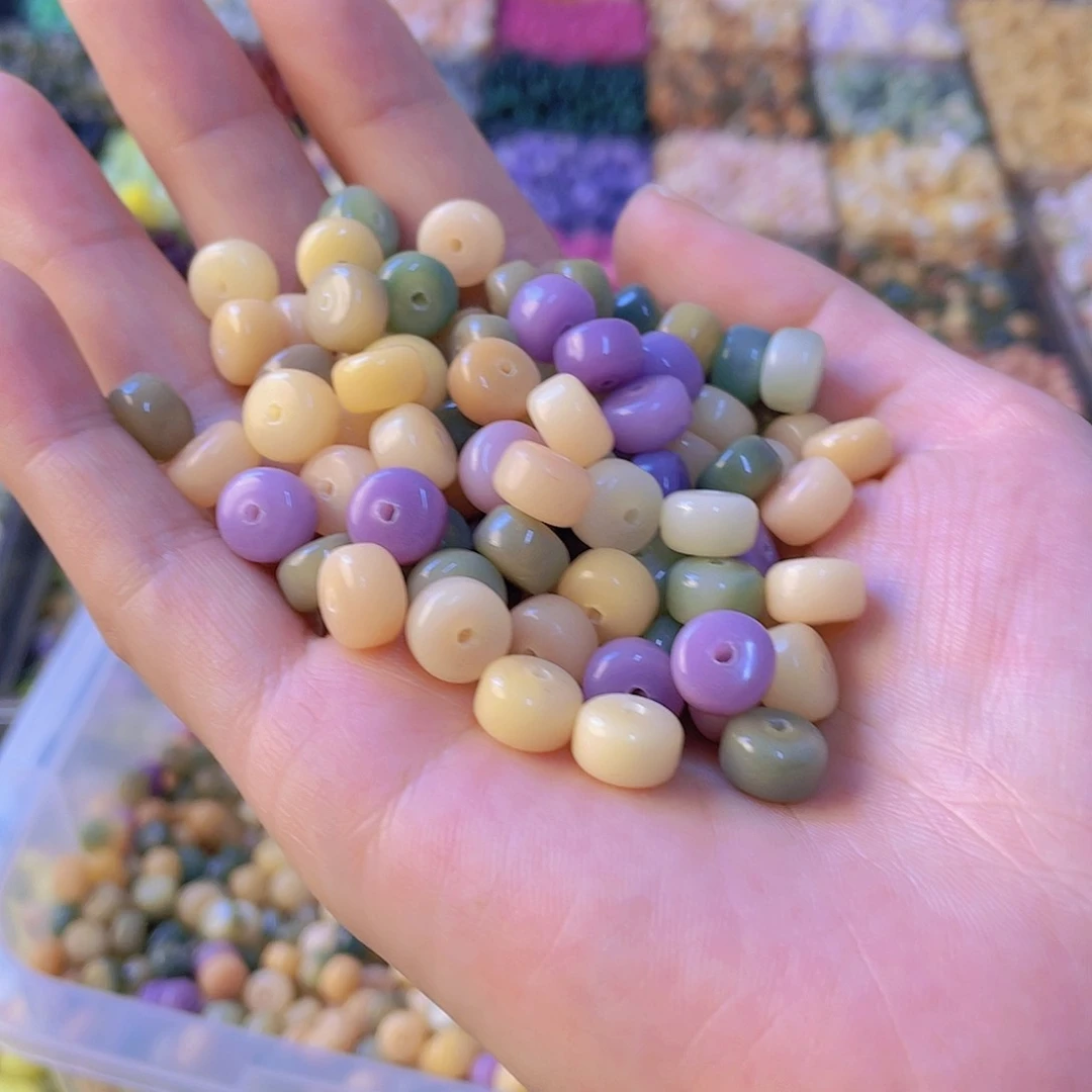 白玉菩提吊坠到手200颗。6*9多宝药片