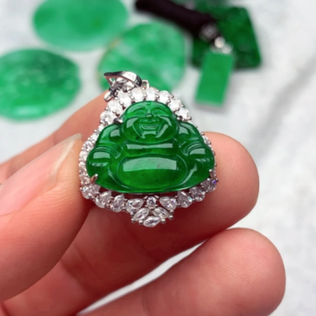 【闪购商品】翡翠吊坠(不含链)银S925镶嵌