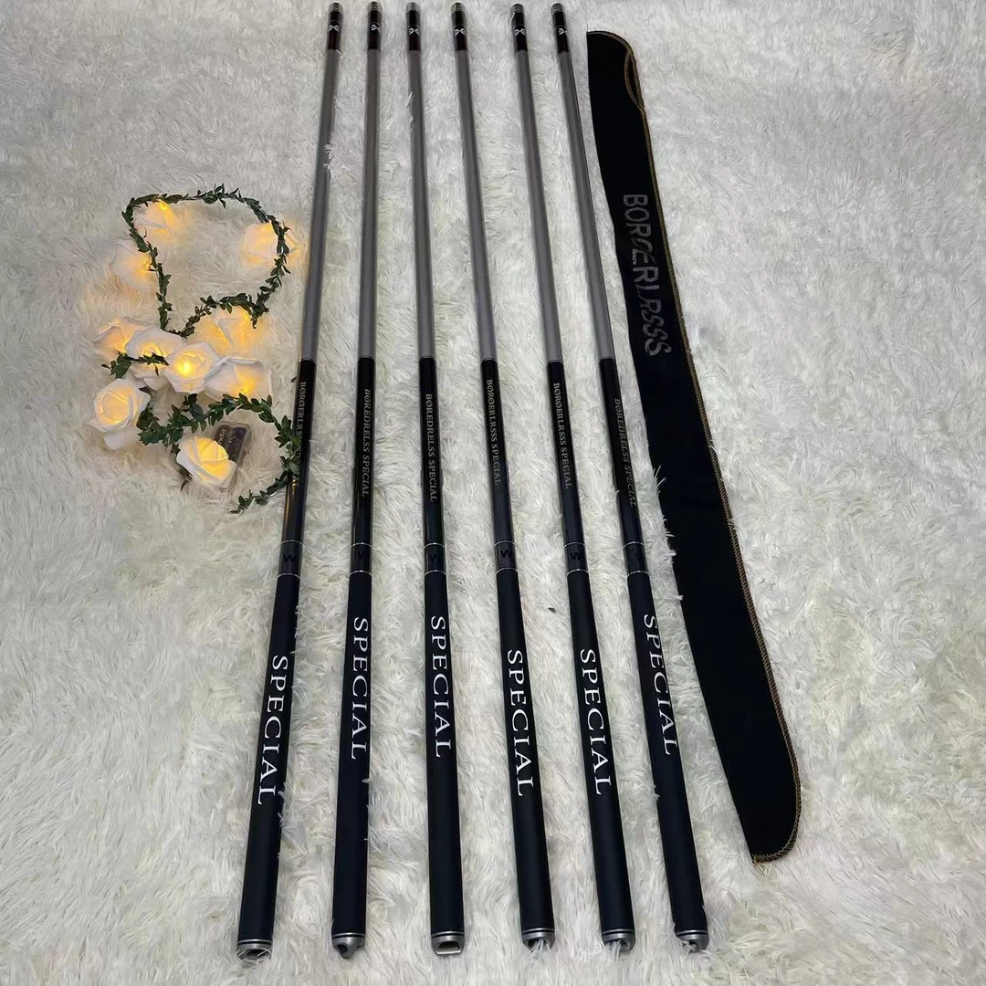 正品喜马W19调超轻超硬鱼竿磨砂防滑手握把鱼竿野钓黑坑台钓竿