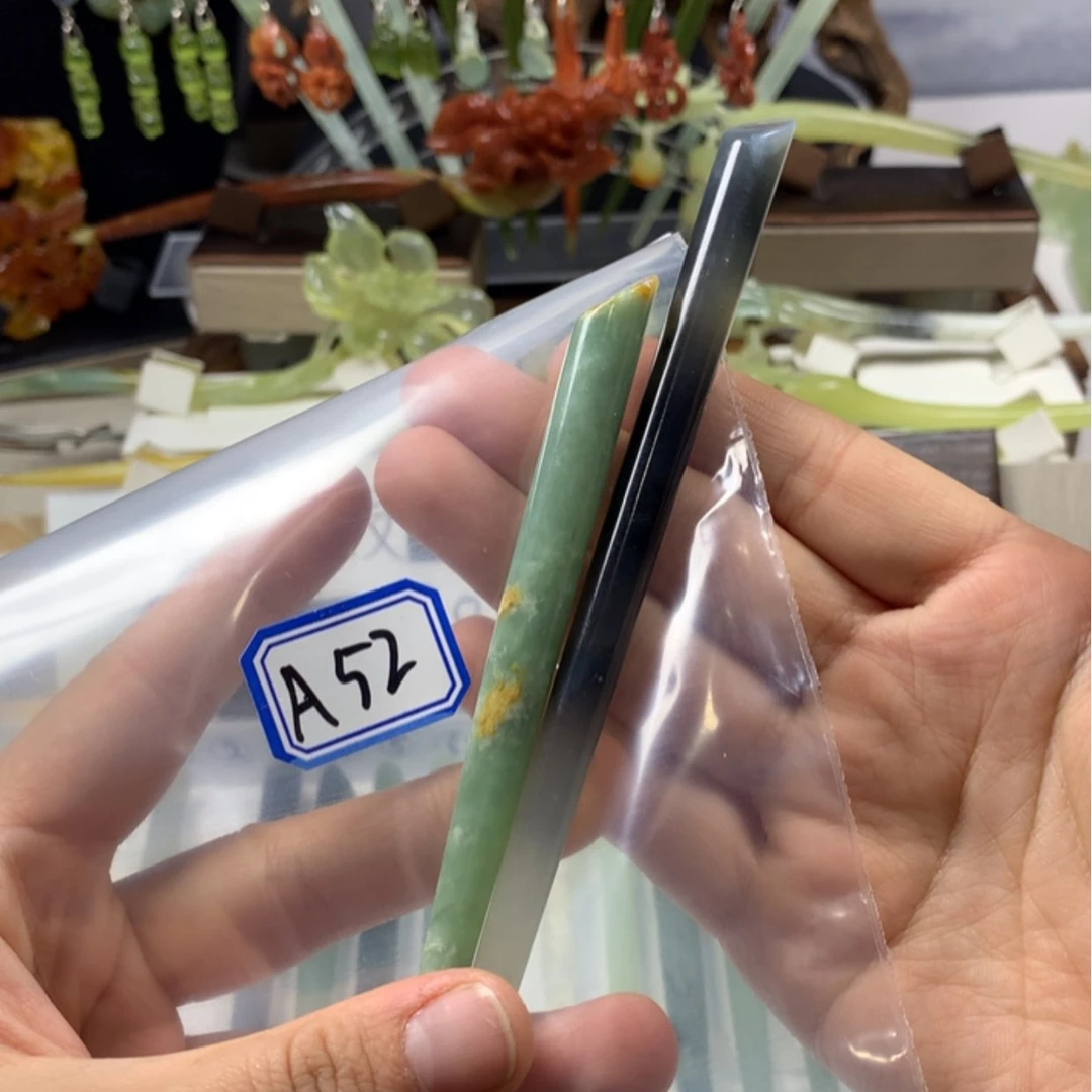 【闪购商品】蛇纹石玉发饰未镶嵌清**月