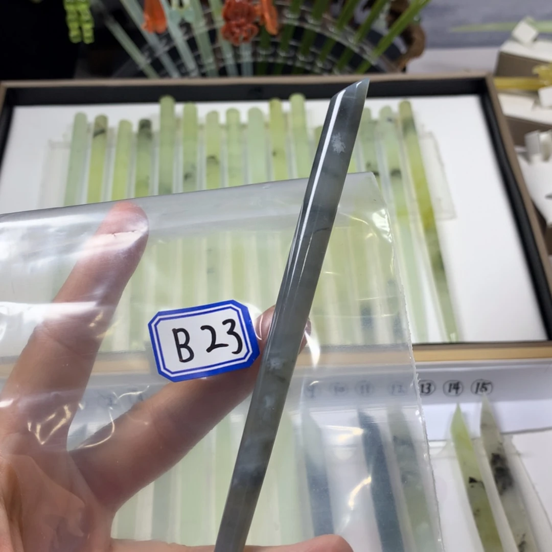 【闪购商品】蛇纹石玉发饰未镶嵌r****！