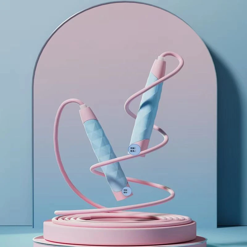 新款学生竞速两用跳绳大球+钢丝长绳两用跳绳体育耐磨pvc