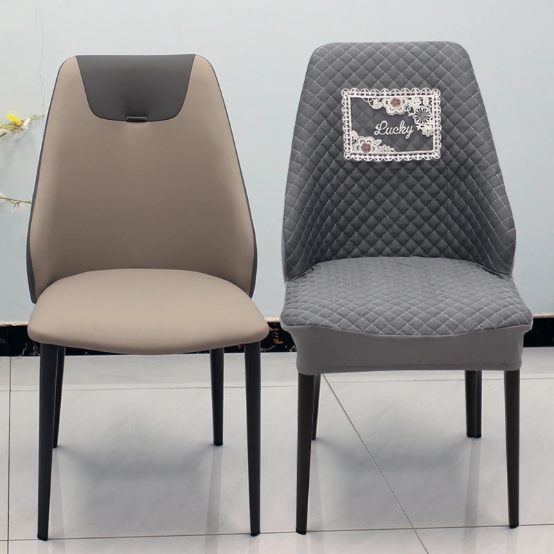 弧形椅子套罩新款座椅套罩软包皮革异形凳子套罩靠背保护套餐桌75