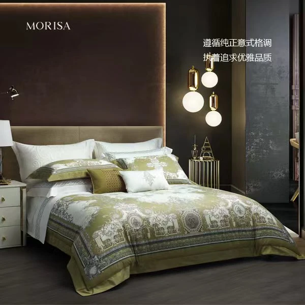 唐顿庄园数码主卧印花四件套轻奢印花欧式高端豪华床上四件套被套