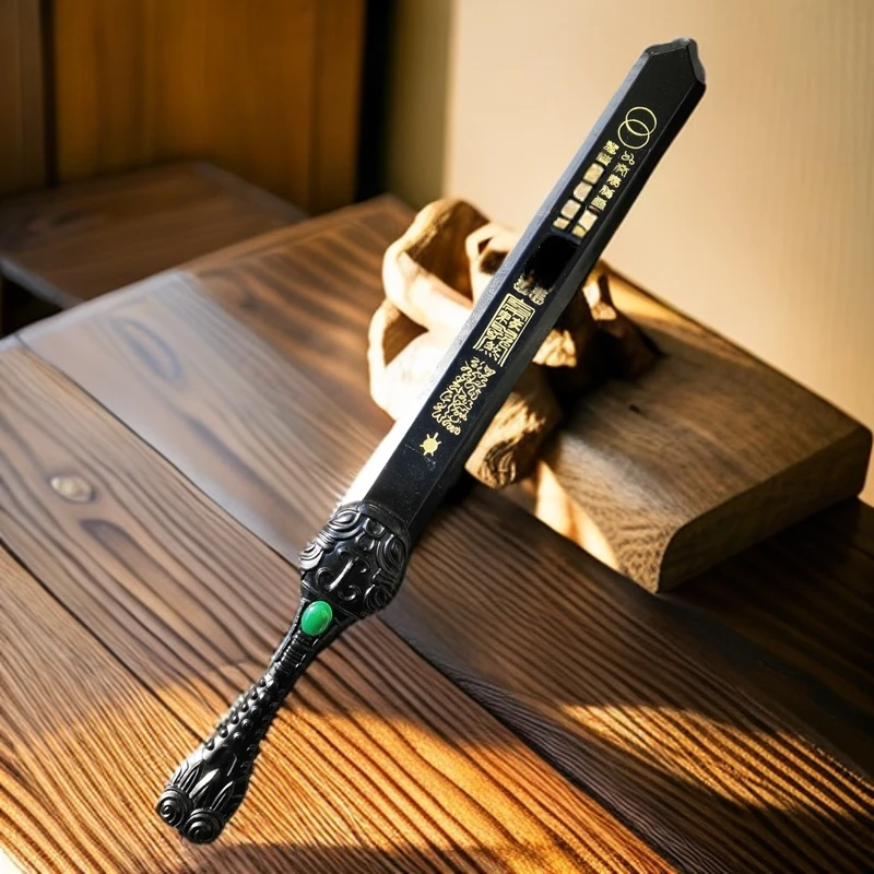 神霄五雷剑天然泰山玉传统文化摆件收藏品道家用品护宅平安户外