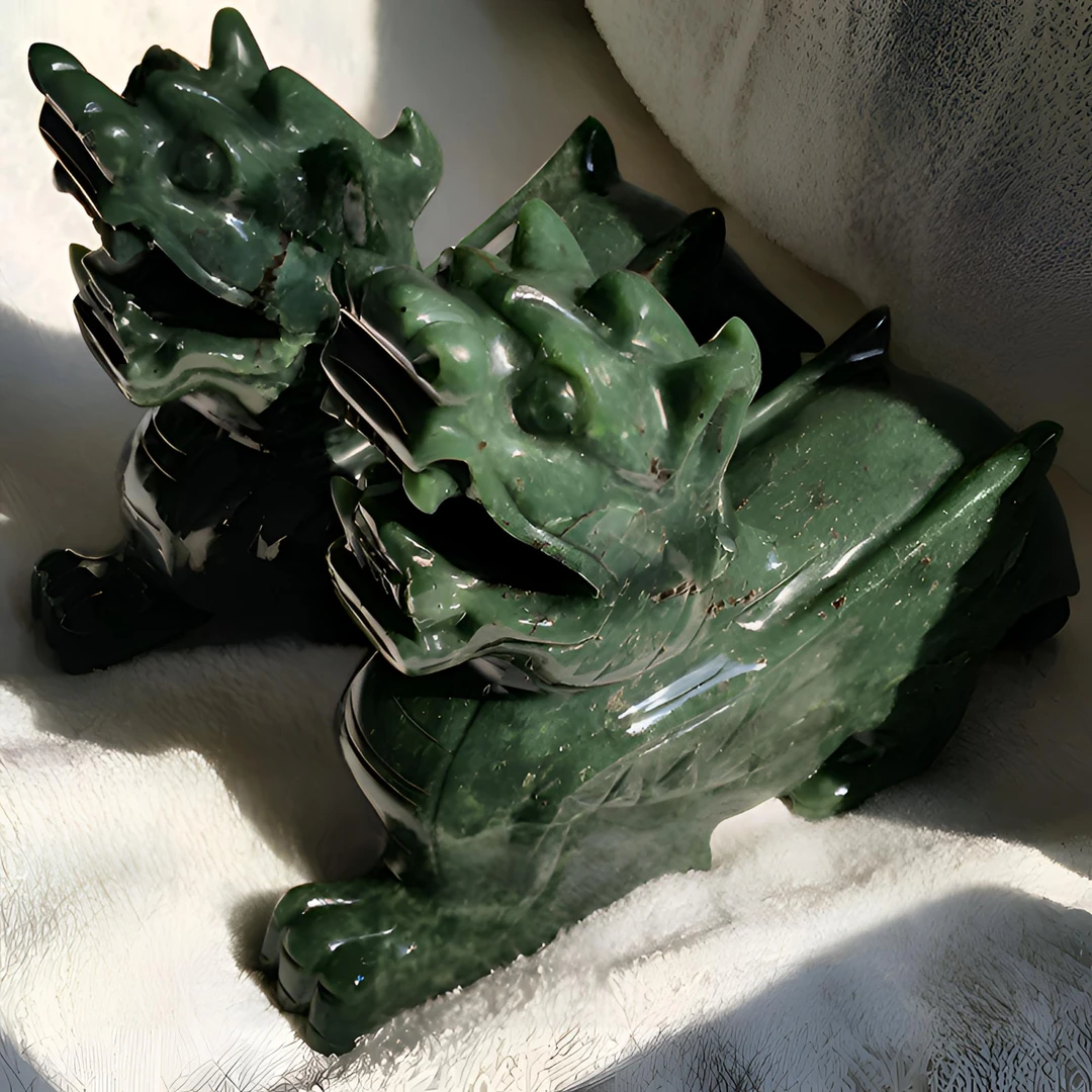 招财貔貅摆件一对天然泰山玉 家居装饰客厅玄关办公室工艺礼品