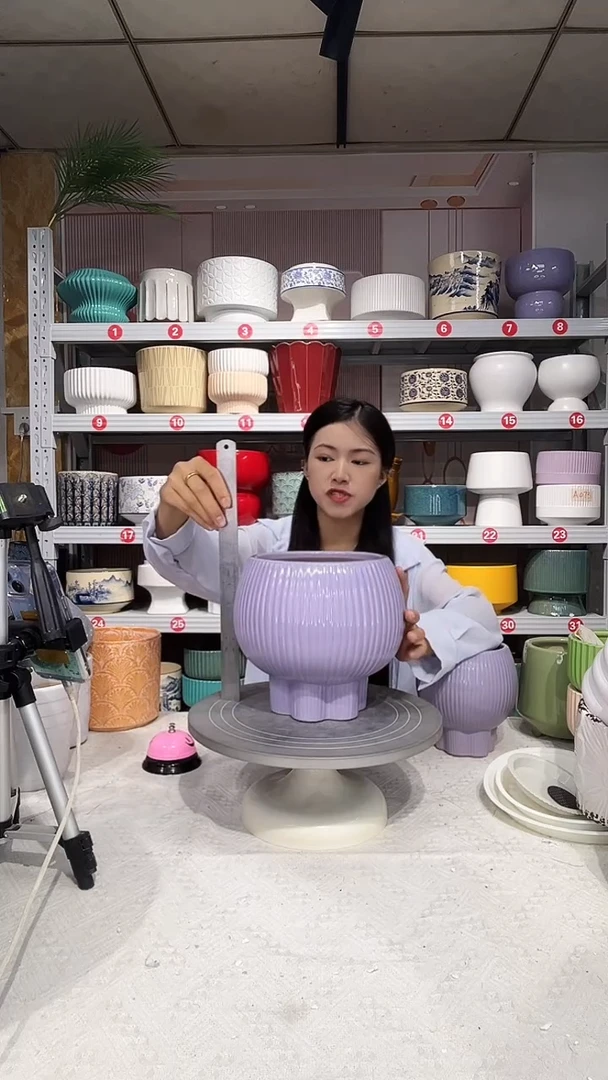 【闪购商品】陶瓷20CM以下紫6大