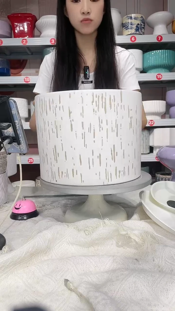 【闪购商品】陶瓷20CM以下高温陶瓷花盆-树皮30*23