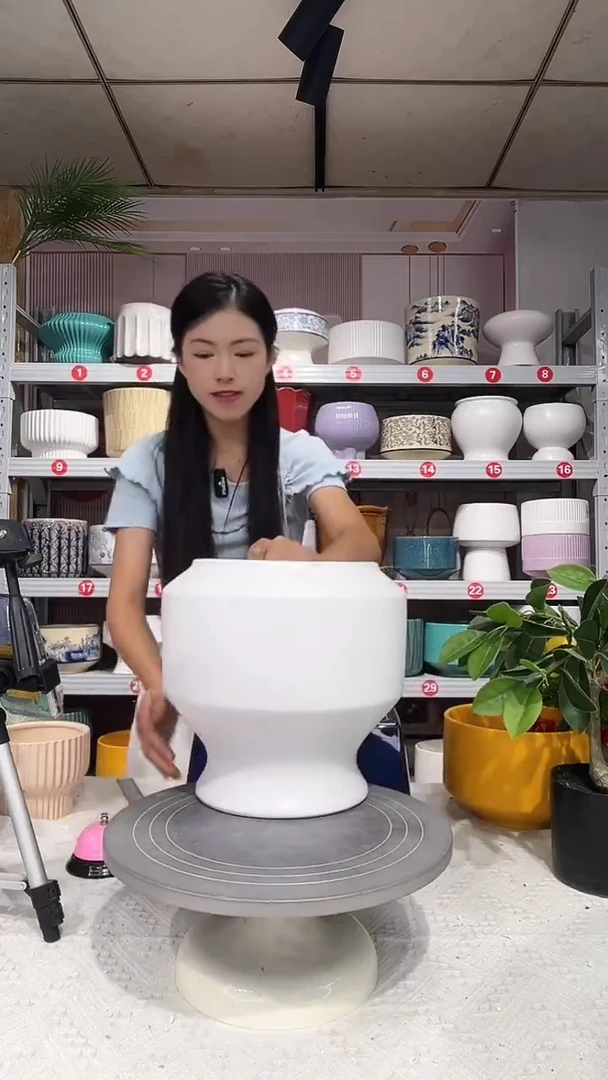 【闪购商品】陶瓷20CM以下高温陶瓷花盆-新葫芦3*18*24*24