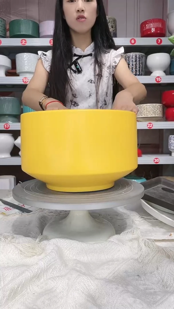 【闪购商品】陶瓷20CM以下高温陶瓷花盆-大橙光26*17