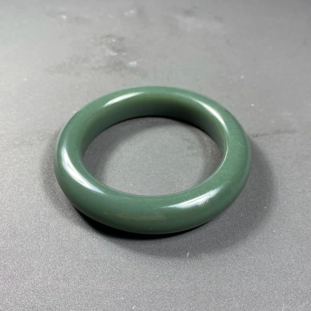 和田玉青玉蓝调玉镯55圈口