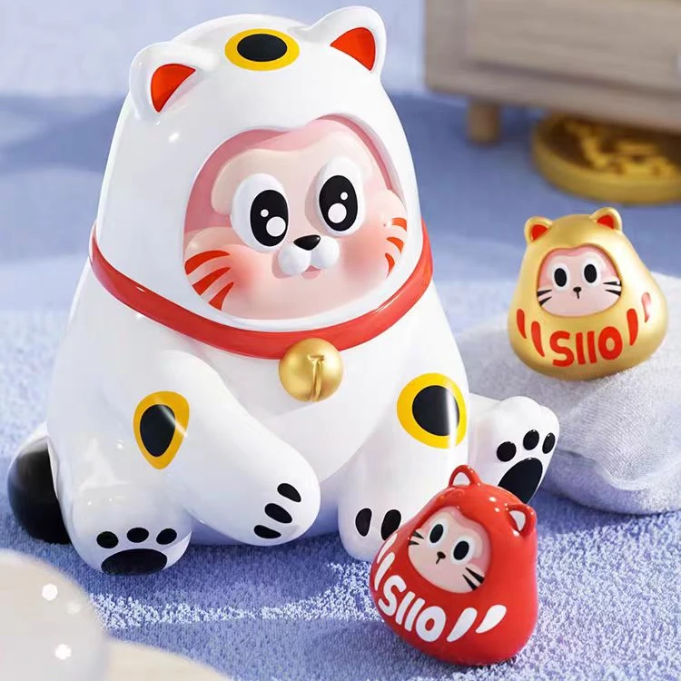 （拆盒）锦鲤拿趣 THE SLLO招财猫系列潮玩盲盒手办