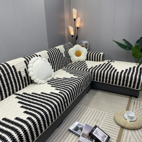 【一套四片/五片】水洗棉沙发垫飘窗防滑耐脏加厚简约全盖套罩轻奢