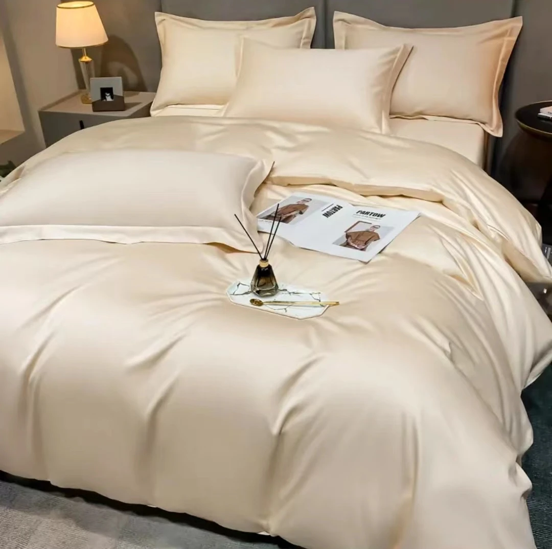 【凯斯】匹马棉时尚高档新品贡缎全棉欧式轻奢印花亲肤四件套简约