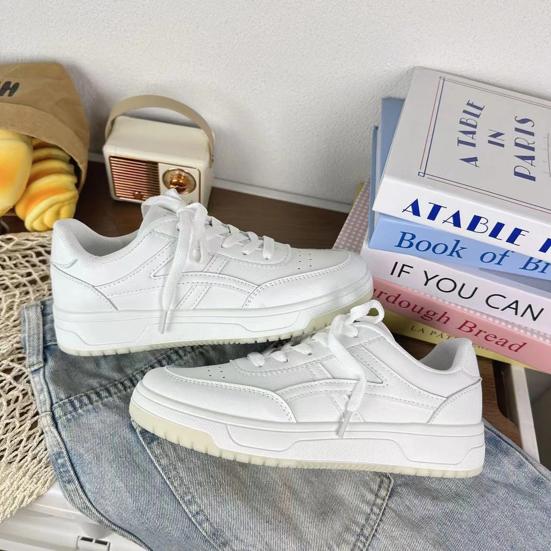 a003全白秋冬新款低帮小白鞋女韩版学生百搭时尚休闲板鞋潮