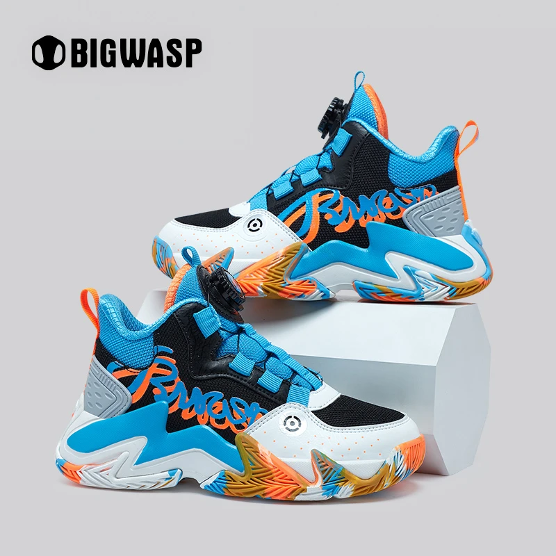 大黄蜂童鞋儿童鞋子秋季新款青少年大码透气运动鞋男童篮球鞋潮