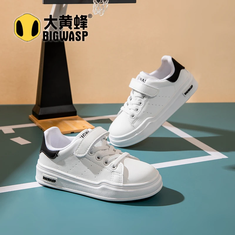 大黄蜂秋季儿童鞋子男童休闲板鞋2025新款女童校园小白鞋运动潮鞋