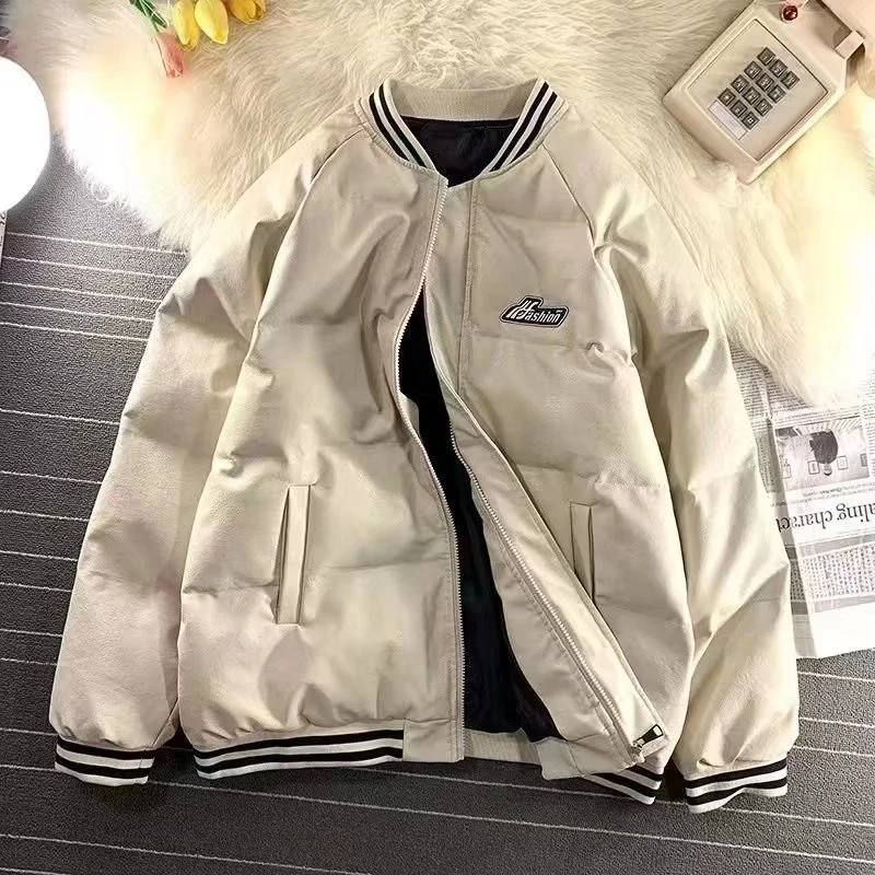 加厚冬季棉服外套男2023新款百搭宽松大码棒球服棉衣港风潮流棉袄