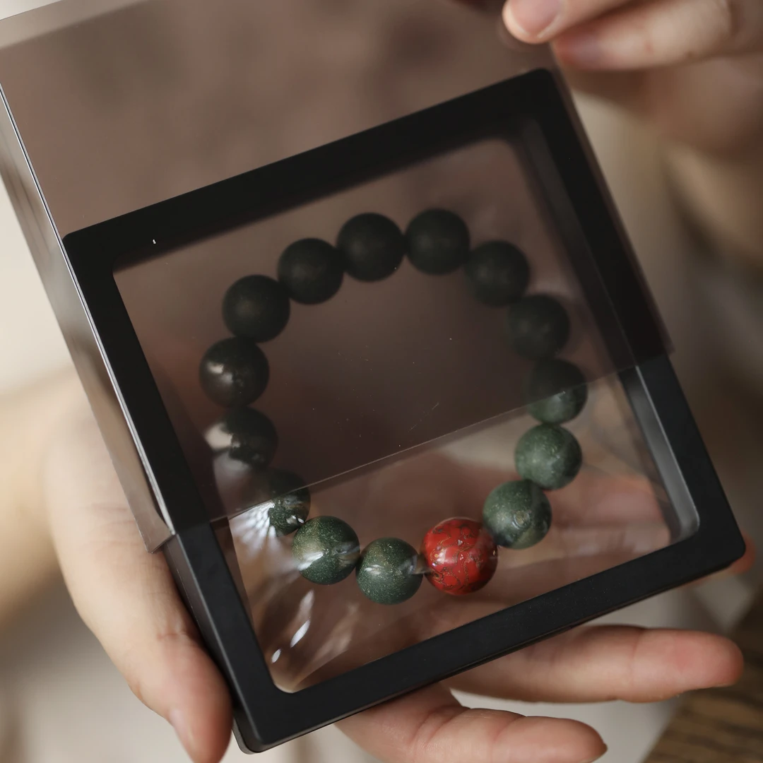 衡清香堂【夏沫合香珠大漆手串】12mm墨绿色素珠 消暑止烦 安神静气