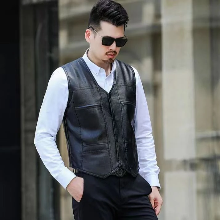 【晴晴专属】男士皮马甲-093