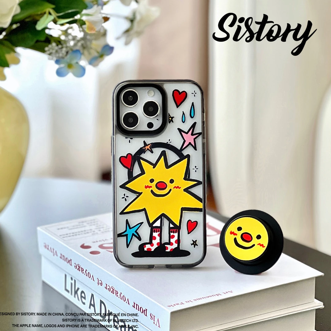 sistory  星星笑脸 可爱百搭防摔耐用适用iPhone16promax15 14
