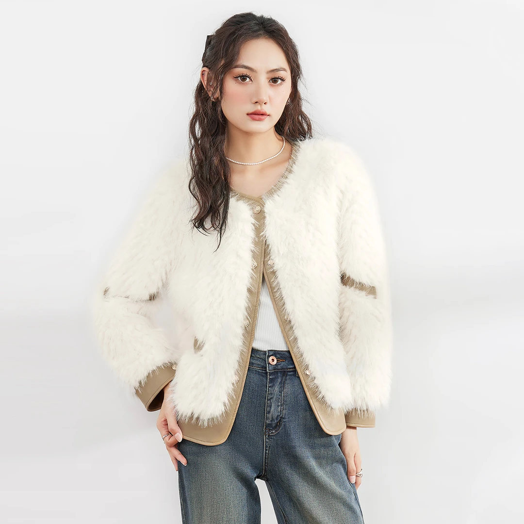 23年秋冬纯色气质时尚厚外套女装百搭B2310140005