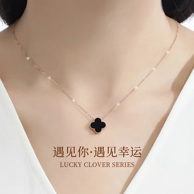 【娜娜专属】百搭小众简约轻奢黑内花朵项链