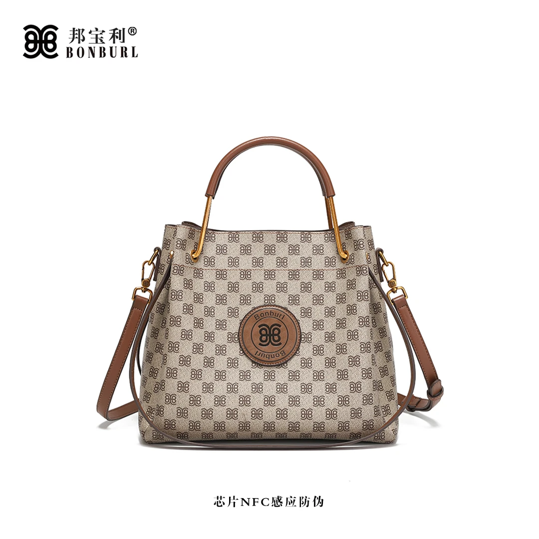 【万象城撤柜】Bonburl/邦宝利新款女士时尚潮流单肩斜挎手提包6003