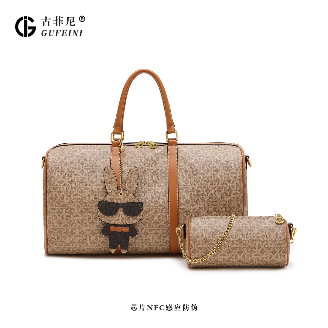 Gufeini/古菲尼送小包男女款百搭旅行登机包行李袋单肩斜挎包9339