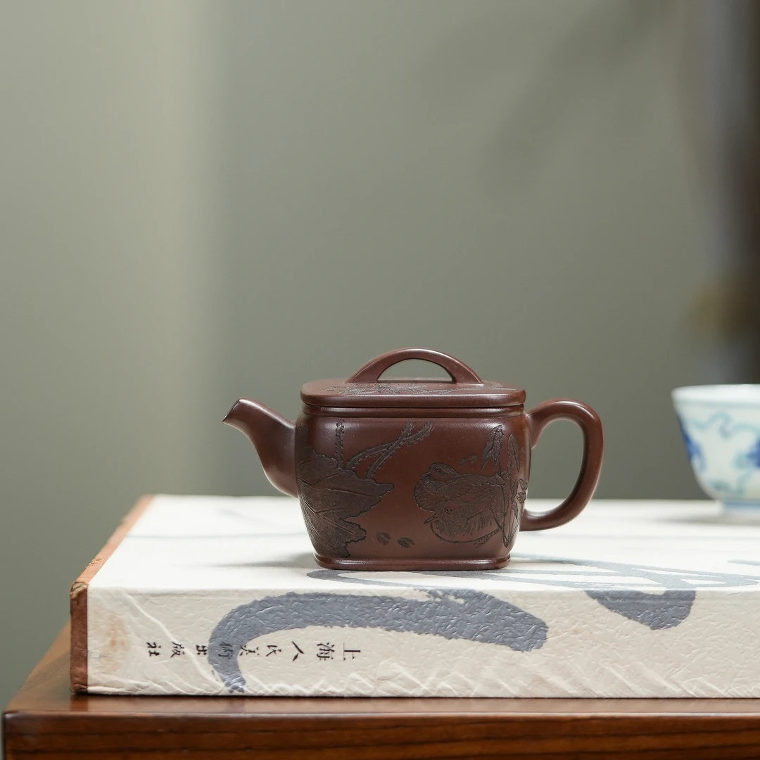 范家壶庄 四方汉瓦 某革紫泥 170cc 范家品牌系列