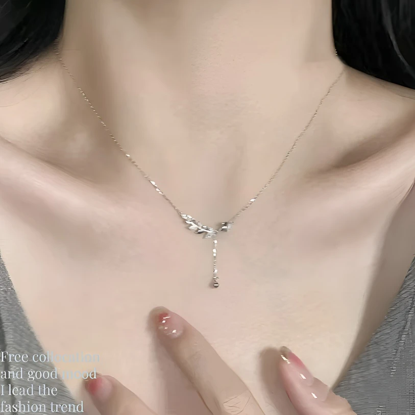 合金项链 穗穗平安~麦穗项链女ins潮轻奢小众设计高级感锁骨链