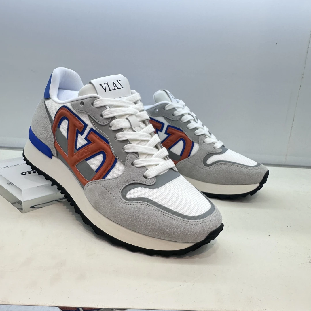 25年四季新款正品V-LAX男士网皮拼接百搭舒适潮流时尚休闲鞋