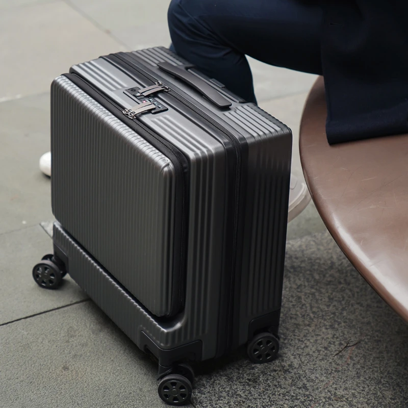 甄选品质便携式商务行李箱男出差登机箱铝框拉杆旅行箱登机行李箱