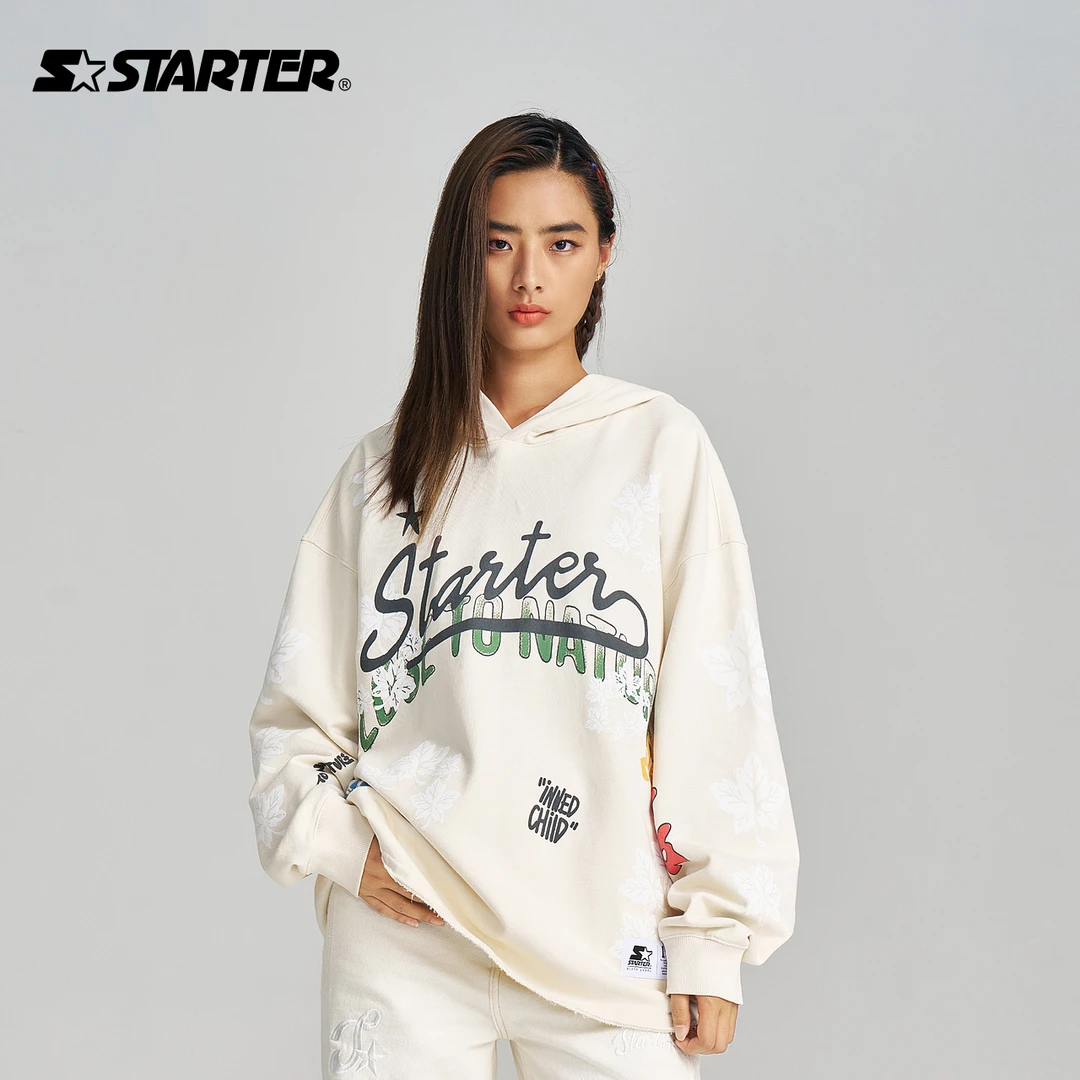 【早秋明星同款】STARTER 2024经典LOGO印花外套百搭潮流圆领卫衣