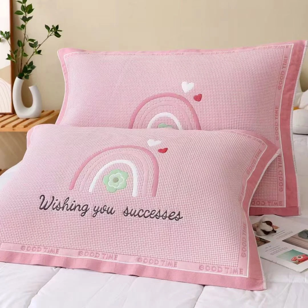 全棉纯棉纱布枕巾成人枕巾52×75±2㎝自行备注颜色