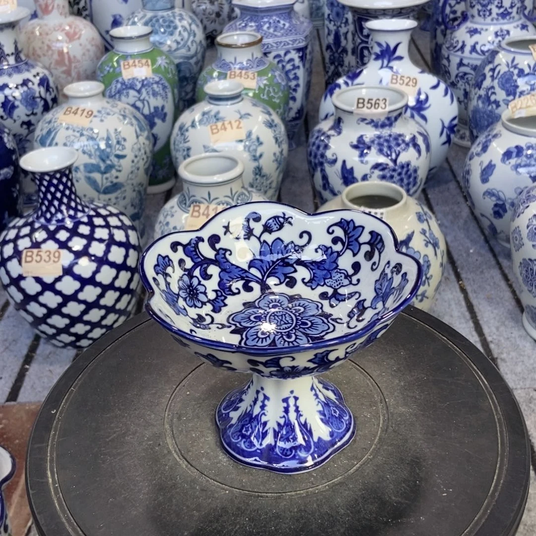 摆件摆件手绘釉下彩