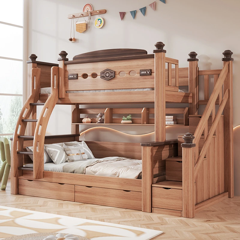 全实木上下床双层床高低床大人小户型两层儿童床上下铺木床子母床